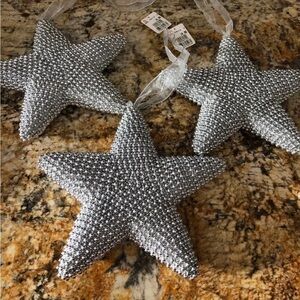 Silver Star Holiday Ornaments
